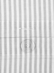 Pościel z bawełny Ellie, Biały, szary, w paski, 200 x 200 cm + 2 poduszki 80 x 80 cm