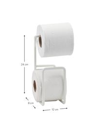 Toilettenpapierhalter Via in Weiss, Stahl, beschichtet, Weiss, 12 x 24 cm