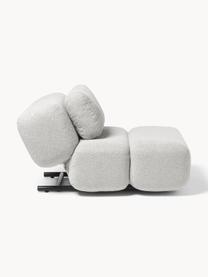 Fauteuil en tissu bouclé Caterpillar, Peluche gris clair, larg. 82 x haut. 118 cm