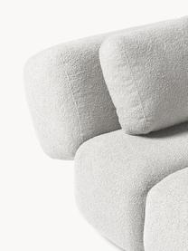 Fauteuil en tissu bouclé Caterpillar, Peluche gris clair, larg. 82 x haut. 118 cm