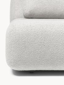 Teddy fauteuil Caterpillar, Poten: kunststof, Teddy lichtgrijs, B 82 x D 118 cm
