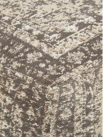 Cuscino da pavimento vintage Rebel, Rivestimento: 95% cotone, 5% poliestere, Grigio scuro, color crema, Larg. 70 x Alt. 26 cm