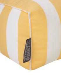 Exteriérový sedací polštář Korfu, Žlutá, bílá, Š 65 cm, V 35 cm