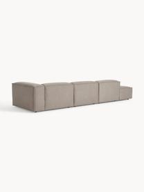 Diván modular grande Lennon, Tapizado: 100% poliéster Alta resis, Estructura: madera contrachapada de p, Patas: plástico Este producto es, Tejido gris pardo, An 357 x F 119 cm, reposabrazos derecho