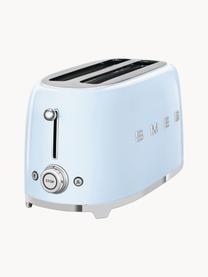 Langschlitztoaster 50's Style, Edelstahl, lackiert, Hellblau, glänzend, B 41 x T 21 cm