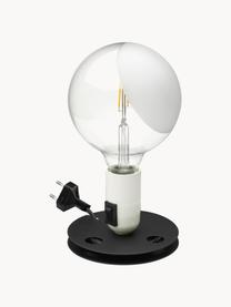 Kleine tafellamp Lampadina, Lampenkap: glas, Wit, Ø 15 x H 25 cm