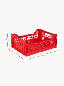 Contenitore pieghevole Midi, larg. 40 cm, Plastica, Rosso, Larg. 40 x Prof. 30 cm