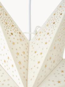 Stella natalizia in velluto bianco crema Orby, Carta, velluto, Beige chiaro, Ø 60 cm