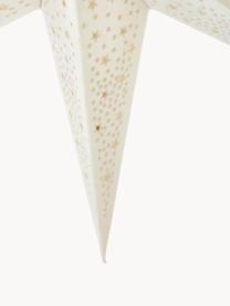 Estrella navideña de terciopelo Orby, Papel, terciopelo, Beige claro, Ø 60 cm