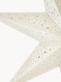 Estrella navideña de terciopelo Orby, Papel, terciopelo, Beige claro, Ø 60 cm