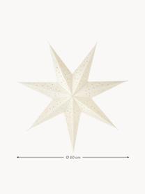 Estrella navideña de terciopelo Orby, Papel, terciopelo, Beige claro, Ø 60 cm