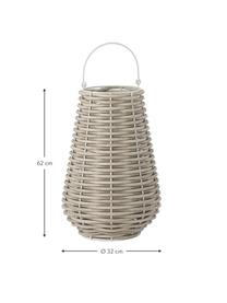 Farolillo con vela LED Wova, Beige, Ø 32 x Al 62 cm