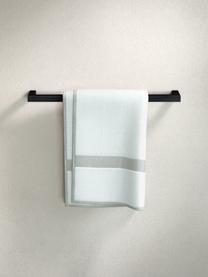 Porta asciugamani in metallo Vana, Acciaio verniciato a polvere, Nero, Larg. 55 x Alt. 2 cm