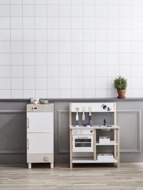 Cucina giocattolo Kids' Hub, Pannelli di fibra a media densità (MDF), legno di pioppo, compensato, acciaio inossidabile, Legno, bianco, grigio chiaro, Larg. 57 x Alt. 73 cm