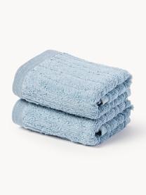 Toallas lavabos de algodón Audrina, tamaños diferentes, Gris azulado, Toalla lavabo, An 50 x L 100 cm, 2 uds.