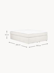 Kontinentální postel Enya, Greige, Š 180 cm, D 200 cm, stupeň tvrdosti H3