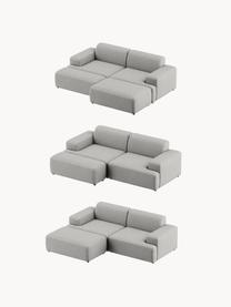 Sofa Melva (3-Sitzer), Bezug: 100 % Polyester Der strap, Gestell: Massives Kiefern- und Fic, Füße: Kunststoff Dieses Produkt, Webstoff Hellgrau, B 238 x T 101 cm