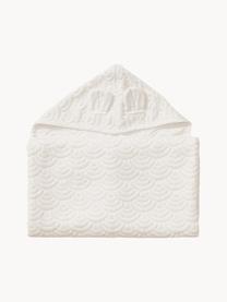 Ręcznik dla dzieci z bawełny organicznej Wave, 100% bawełna organiczna z certyfikatem GOTS, Złamana biel, S 70 x D 130 cm