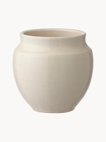 Cache-pot Vita, haut. 22 cm, Grès cérame, Blanc crème, Ø 22 x haut. 22 cm