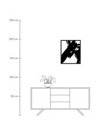 Stampa digitale incorniciata Franz Kline V1, Immagine: stampa digitale su carta,, Cornice: legno verniciato, Nero, bianco, Larg. 53 x Alt. 63 cm