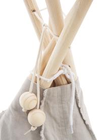 Kindertipi Hippie van biokatoen, 100% biokatoen, Grijs, beige, B 135 x H 135 cm