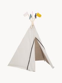 Kinder-Tipi Hippie aus Bio-Baumwolle, 100 % Biobaumwolle, Hellbeige, Bunt, B 135 x H 135 cm