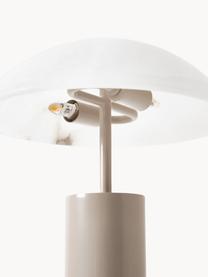 Petite lampe à poser en albâtre Essi, Blanc, beige, Ø 25 x haut. 30 cm