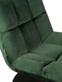 Fluwelen draaistoel Bar in groen, Bekleding: polyester fluweel, Frame: gepoedercoat metaal, Fluweel groen, 66 x 78 cm