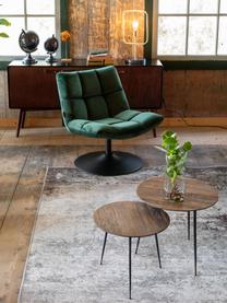 Fauteuil pivotant en velours vert Bar, Velours vert