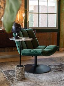 Fauteuil pivotant en velours vert Bar, Velours vert