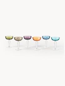 Set de copas pompadour de champán Cuttings, 6 uds., Vidrio, Multicolor, Ø 10 x Al 15 cm, 150 ml