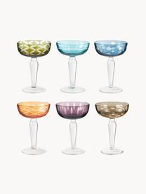 Súprava pohárov na šampanské Cuttings, 6 dielov, Sklo, Viac farieb, Ø 10 x V 15 cm, 150 ml