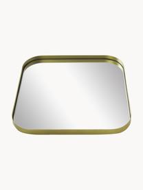 Specchio quadrato da parete Ivy, Cornice: metallo verniciato a polv, Retro: pannello MDF (fibra a med, Superficie dello specchio: lastra di vetro, Dorato, Larg. 40 x Alt. 40 cm
