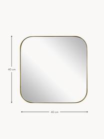 Eckiger Wandspiegel Ivy, Rahmen: Metall, pulverbeschichtet, Rückseite: Mitteldichte Holzfaserpla, Spiegelfläche: Spiegelglas, Goldfarben, B 40 x H 40 cm