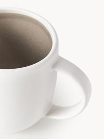 Tazas de té Ginger, 4 uds., Cerámica de gres, Blanco Off White, beige, Ø 9 x Al 9 cm, 350 ml