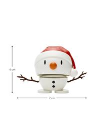 Objet décoratif Hoptimist Santa Snowman, Plastique, métal, Blanc, rouge, noir, larg. 7 x haut. 6 cm