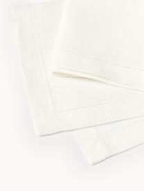 Servilletas de lino Alanta, 6 uds., Off White, An 42 x L 42 cm