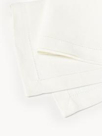 Látkové ubrousky s lemem Alanta, 6 ks, Tlumeně bílá, Š 42 cm, D 42 cm