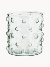 Mundgeblasene Wassergläser Spike mit Reliefmuster, 6 Stück, Glas, mundgeblasen, Transparent, Ø 8 x H 9 cm