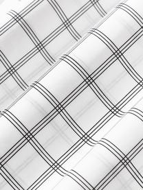Funda nórdica doble cara de algodón a cuadros Enna, Blanco, negro, Cama 90 cm (155 x 220 cm)