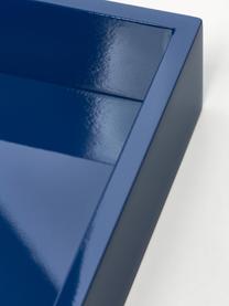 Bandeja brillante Hayley, Bandeja: tablero de fibras de dens, Reverso: terciopelo, Azul oscuro, An 33 x F 24 cm