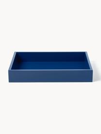 Plateau haute brillance Hayley, Bleu, larg. 33 x prof. 24 cm