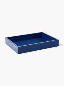 Plateau haute brillance Hayley, Bleu, larg. 33 x prof. 24 cm