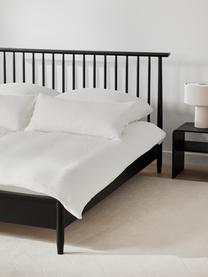 Cama de madera de pino Windsor, con cabecero, Madera de pino macizo, certificado FSC, Madera de pino, negro, An 180 x L 200 cm