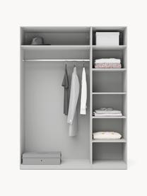 Armario modular Leon, 3 puertas (150 cm), diferentes variantes, Estructura: tablero aglomerado revest, Gris claro, Interior Basic (An 150 x Al 200 cm)