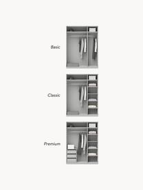 Armario modular Leon, 3 puertas (150 cm), diferentes variantes, Estructura: tablero aglomerado revest, Gris claro, Interior Basic (An 150 x Al 200 cm)
