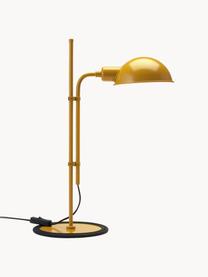 Grande lampe de bureau orientable Funiculí, Jaune moutarde, haute brillance, larg. 20 x prof. 36 cm