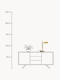 Grosse Schreibtischlampe Funiculí mit verstellbarem Lampenschirm, Lampenschirm: Aluminium, beschichtet, Senfgelb, glänzend, B 20 x T 36 cm