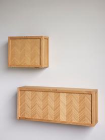 Armoire à chaussures en bois avec motif à chevrons Herringbone, Bois de chêne, larg. 100 x haut. 40 cm