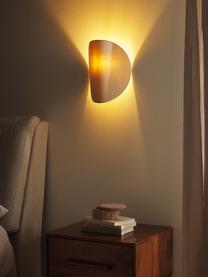 Design wandlamp Kenzie gemaakt van linnen, Lampenkap: linnen, Lichtbeige, B 23 x H 30 cm